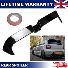 Rear Roof Boot Spoiler Oettinger Style Gloss Black For VW Polo MK5 6R 6C 2009-17