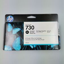 Genuine HP 730 Ink - PHOTO BLACK 130ML P2V67A DESIGNJET T1600 T1700 T2600