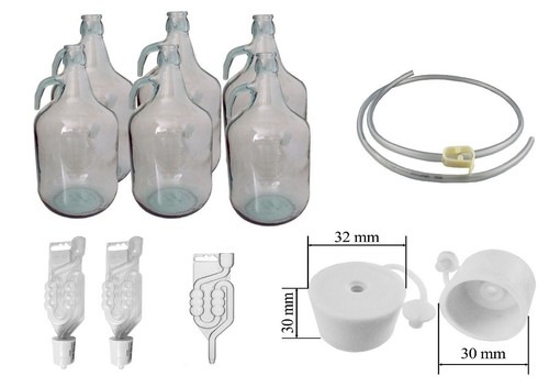 Glass demijohns carboys - 5l,