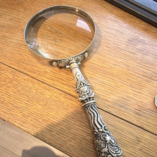 Antique glass magnifying - magnifying,