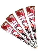 4x Golecha 100% Natural Henna Paste Cones Cones (Red-Brown) No Mix, No PPD, 125g