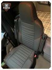 SEATS COVER for SCANIA TRUCK vabis R /S /P /G -series Full ECO LEATHER Black