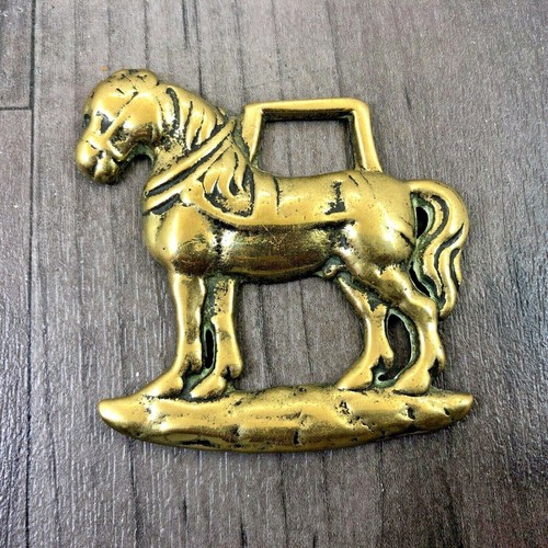Brass shire horse harness and - horse,
