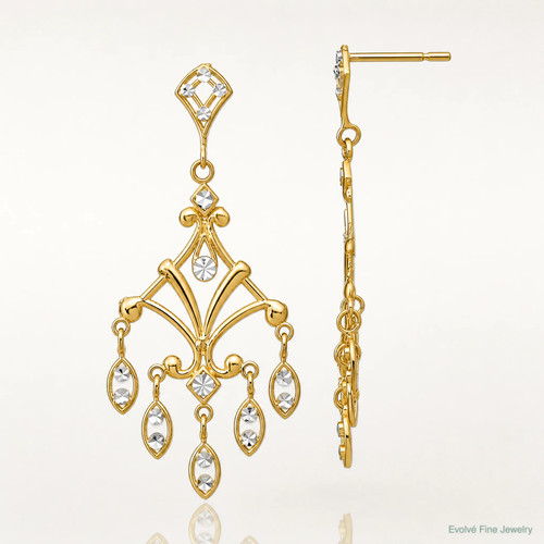 14k yellow rhodium with - &,