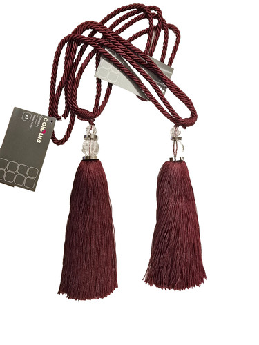 Red curtain tie backs - curtain,