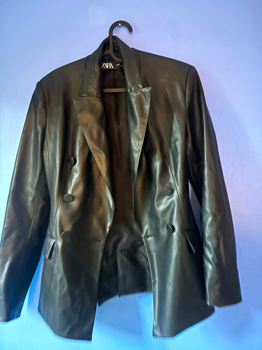 Zara black faux leather - zara,