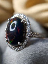 Ethiopian Black Opal Ring