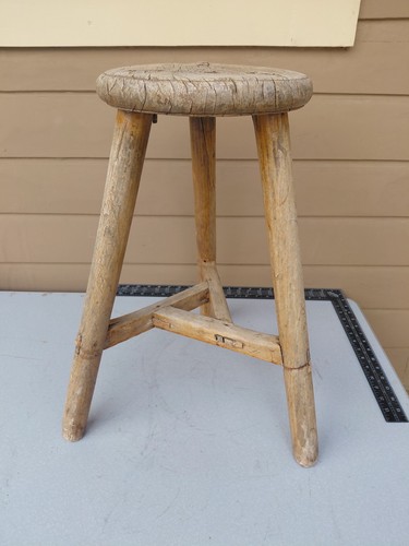 Wooden milking stool - wooden, sturdy