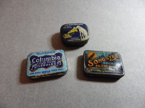 Gramophone needle tins - , x3