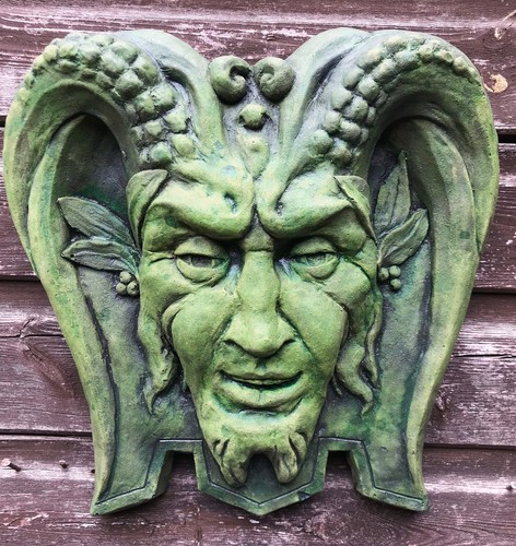 Pan green man wall - , plaque