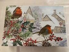 Set of 6 Christmas Robin