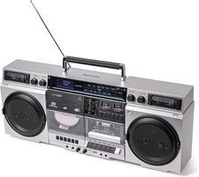 Roxel Camden Retro Cassette CD Player Boombox with DAB/FM Radio, Portable