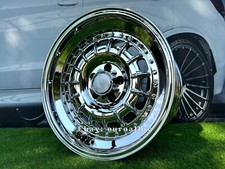4 x 17 Inch 5x112 Barock Style Deep Dish Chrome Wheels: Fits For Mercedes E S SL