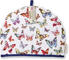 Tea Cosy Cotton Butterfly Print Teapot Cover with Hanging Loop – Kitchen Dining