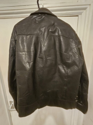 Versace leather jacket black - versace,