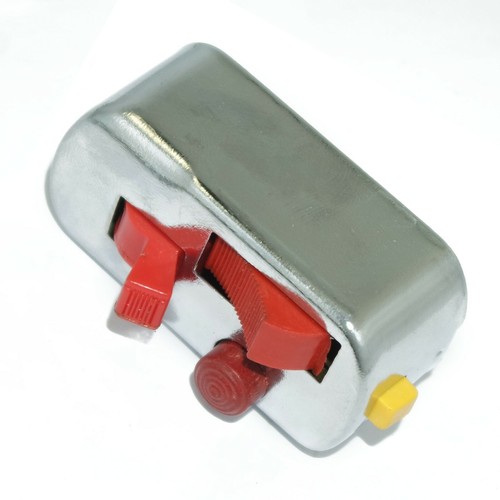 Chrome red button 12v - button,