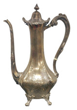 Antique Cowell and Hubbard Sterling Silver Ewer Tea Coffee Pot Art Nouveau