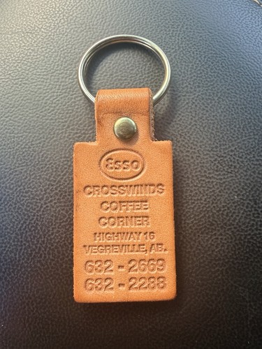 Keychain leather vegreville - leather,