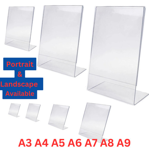 Acrylic counter poster holder - acrylic,