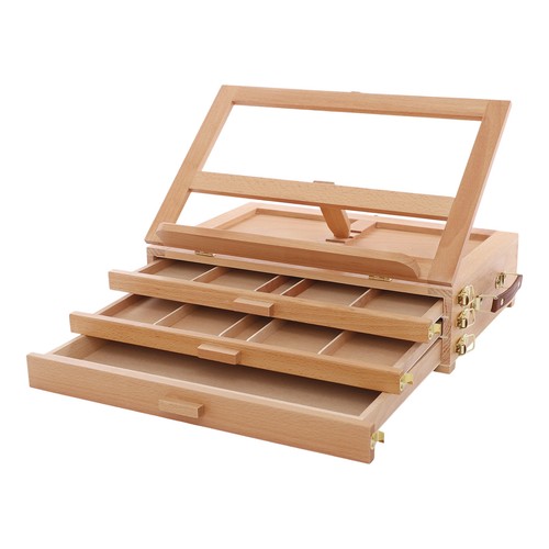 Wooden table box easel - table,