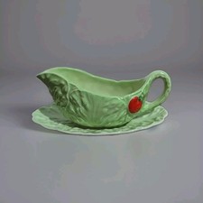 Carlton Ware Tomato Leaf Gravy Jug & Under plate