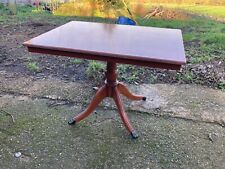 Vintage Bowlings Reproductions Brown Pedestal Tilting Dining Table Claw Feet