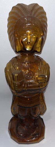 Vintage amber glass native - amber,