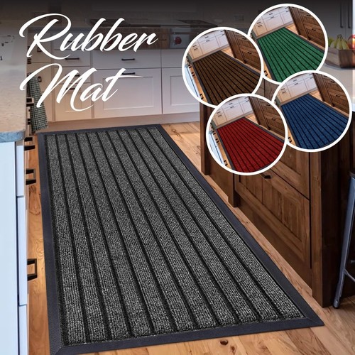 Heavy duty rubber barrier mat - rubber,