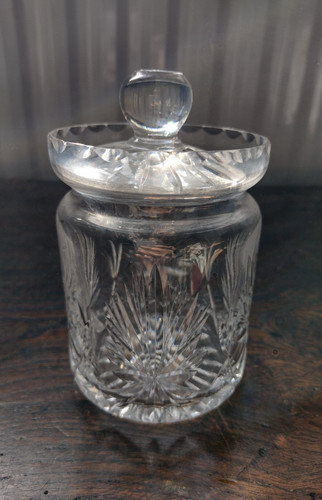 Vintage lidded crystal - vintage,