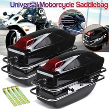2x Motorcycle Hard Saddlebag