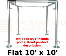 Flat Roof Canopy Fittings Kits, DIY Carport or Greenhouse, EMT Connector Parts