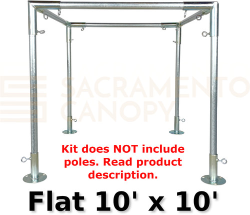 Flat roof canopy - flat, fittings