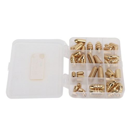 46pcs brass fishing sinkers - brass,