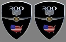 2 CHRYSLER 300 C Chrome Sticker Stickers (Ideal Front Wings)