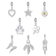 Clip On Charms Created with Zircondia® Crystals