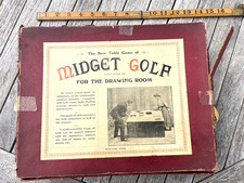 Victorian Boxed Midget  Antique  Table Golf Set