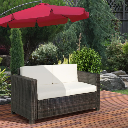 Garden rattan wicker loveseat - garden,