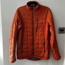 Alpkit Heiko Jacket Mens Medium Orange Full Zip Quilted Hiking