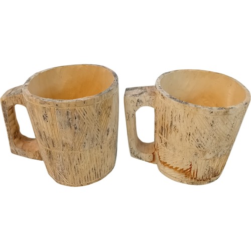 Handcrafted wooden coffee mugs - handcrafted,