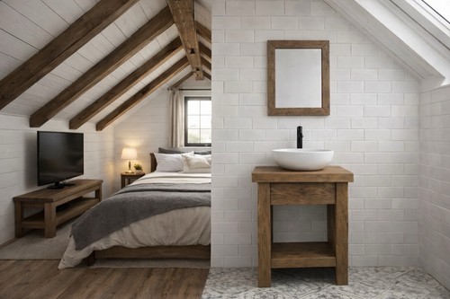 Small attic loft - attic, vanity