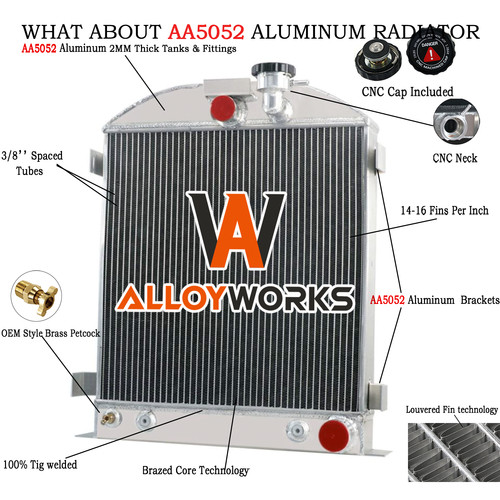 Row core aluminium - row, radiator
