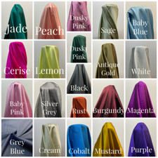 £4.99 Plain Polyester Faux Silk Taffeta dress craft fabric 142cm wide M1730
