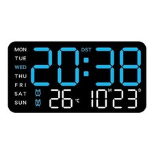 Desk Wall Clock Digital Alarm