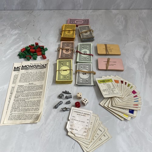 Vintage wooden monopoly - vintage,