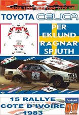 DECAL TOYOTA CELICA TWINCAM TURBO P.EKLUND R. CÔTE D´IVOIRE 1983 3rd (06)