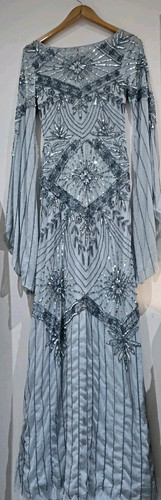 Womens blue silver sequin - silver,
