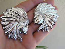 INDIAN CHIEF PAIR CAR BADGES