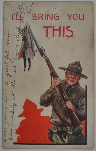 Vintage postcard ww1 - postcard, i'll