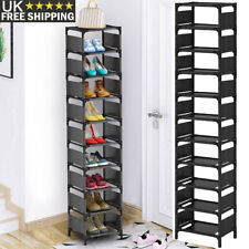 10 Tiers Vertical Shoe Rack Tall Narrow Small Shelf Organizer Shoes Storage 30cm