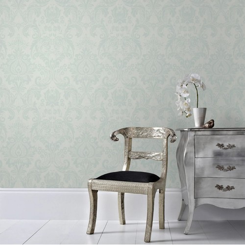 Herme blue damask wallpaper - wallpaper, |